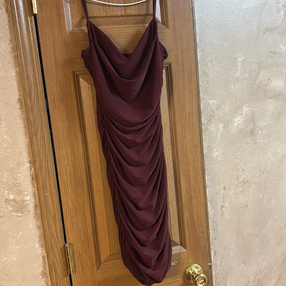 Burgundy formal homecoming dress